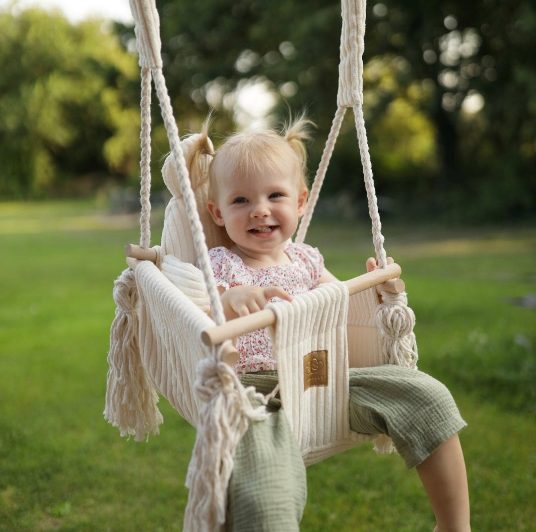 Indoor Baby Swing - Ecru