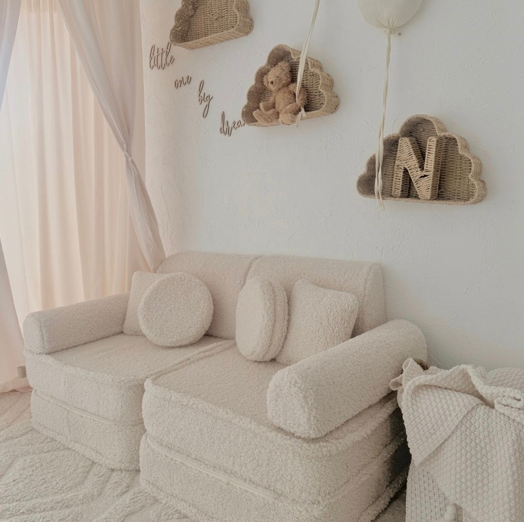 Srednja modularna sofa - Bearly Krem Plus