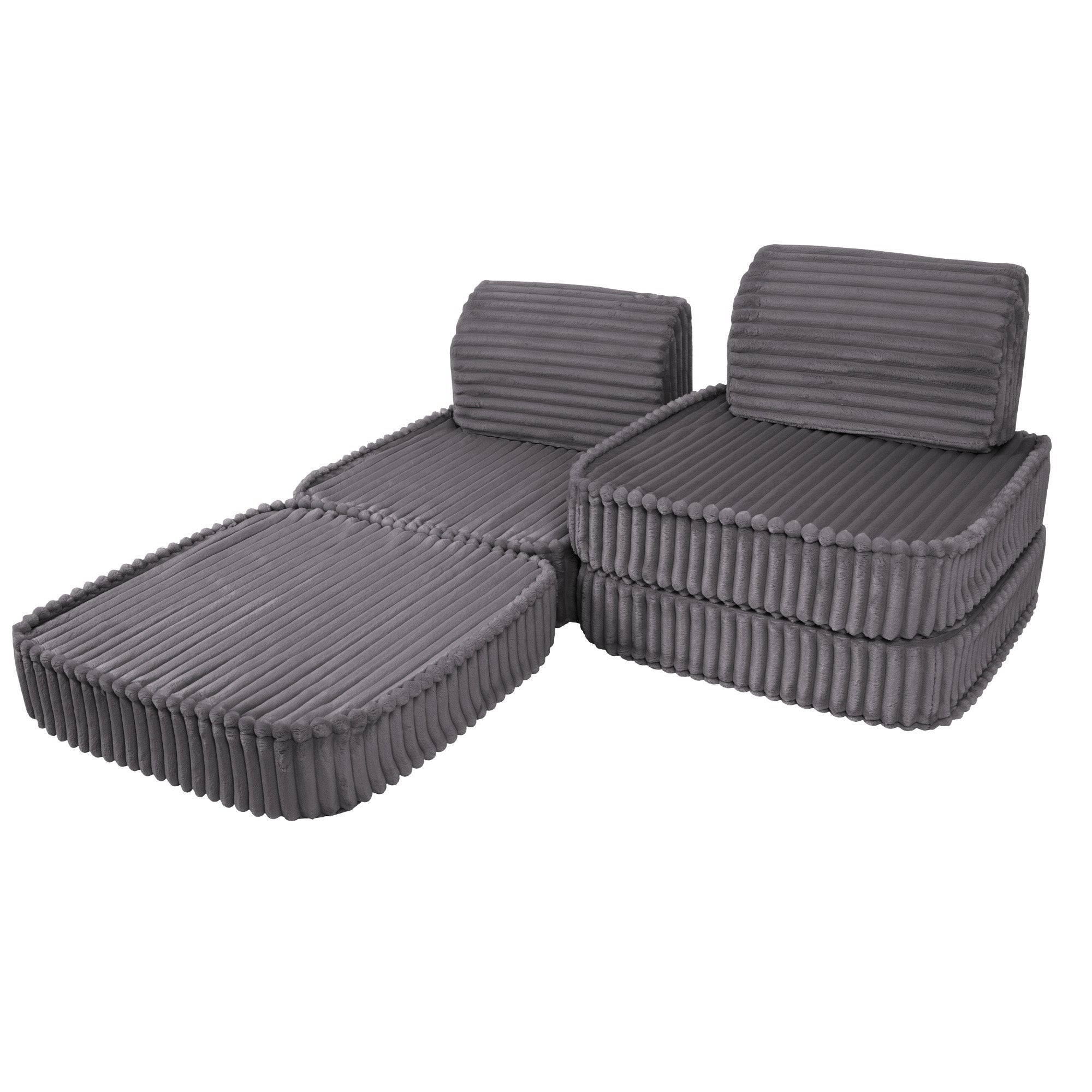Small Modular Sofa for Kids - Churros Jurassic Grey