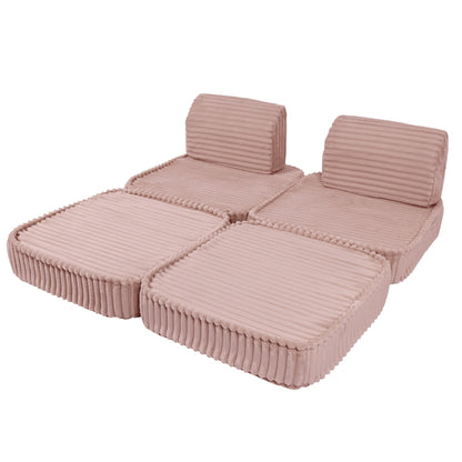 Small Modular Sofa for Kids - Churros Pink
