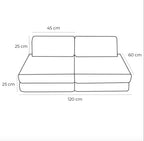 Small Modular Sofa for Kids - Churros Moon Grey