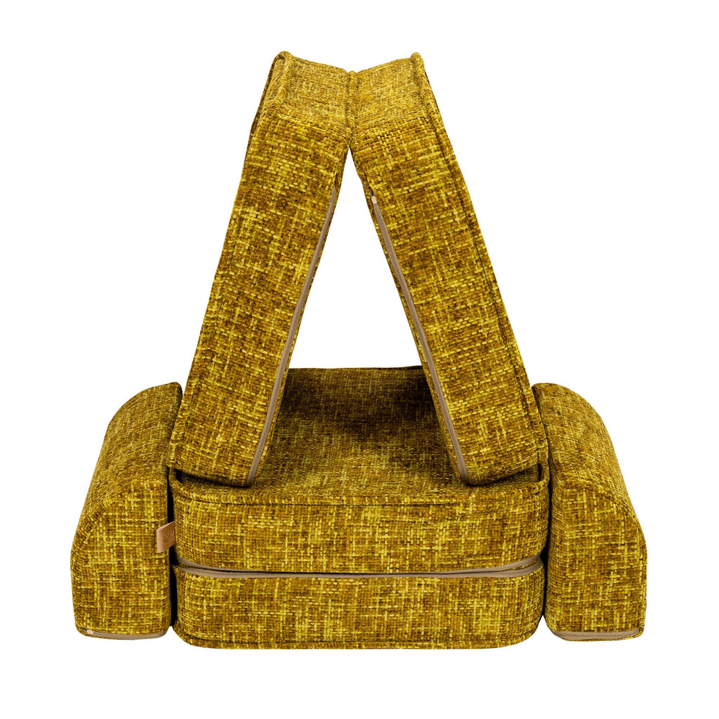 Small Modular Sofa for Kids - Tangle Honey Mustard