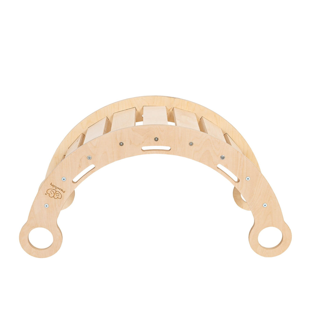 Snug Rocker for Kids - Natural With Grey Pillow