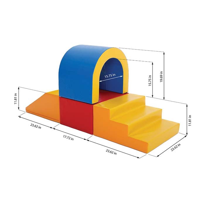 Soft Play Set Tunnel - Multicolor