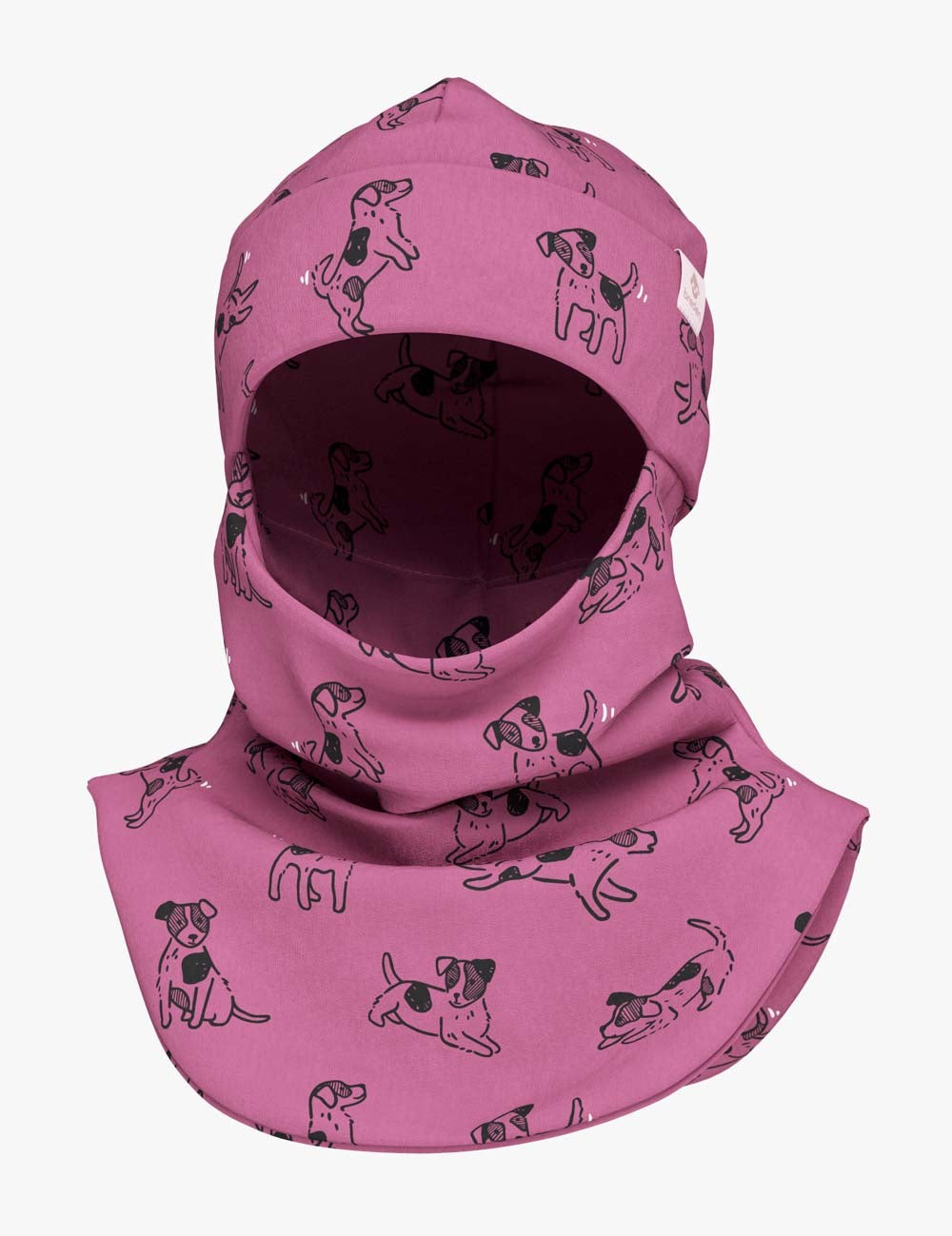 Spring-Fall Kids Balaclava BREDEN - Pink Dogs