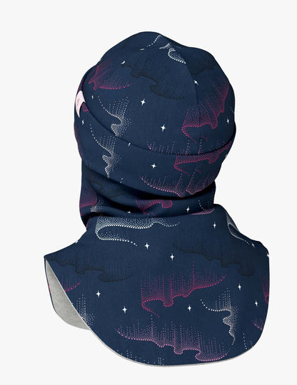Thermal Merino Balaclava For Kids CLAVAN - Northern Lights
