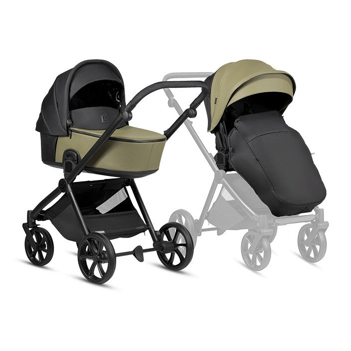 Tutis MIO3+ Leather 2-in-1 Stroller - Olive