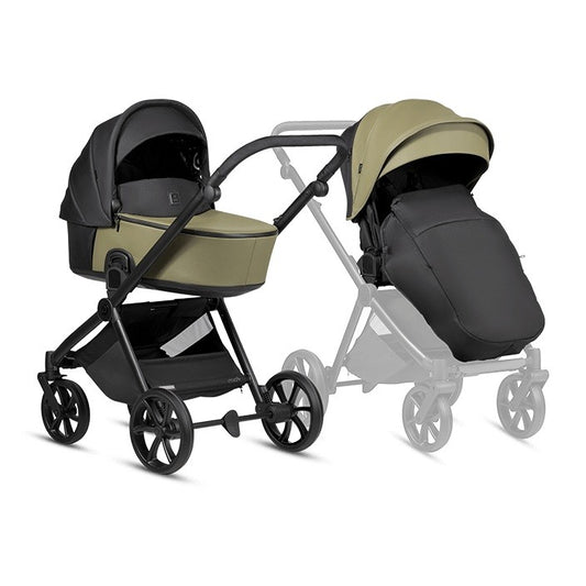 Tutis MIO3+ Leather 2-in-1 Stroller - Olive