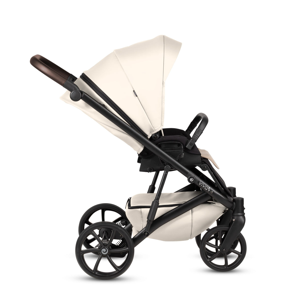 Tutis Viva 6+ Leather 2-in-1 Stroller - Vanilla