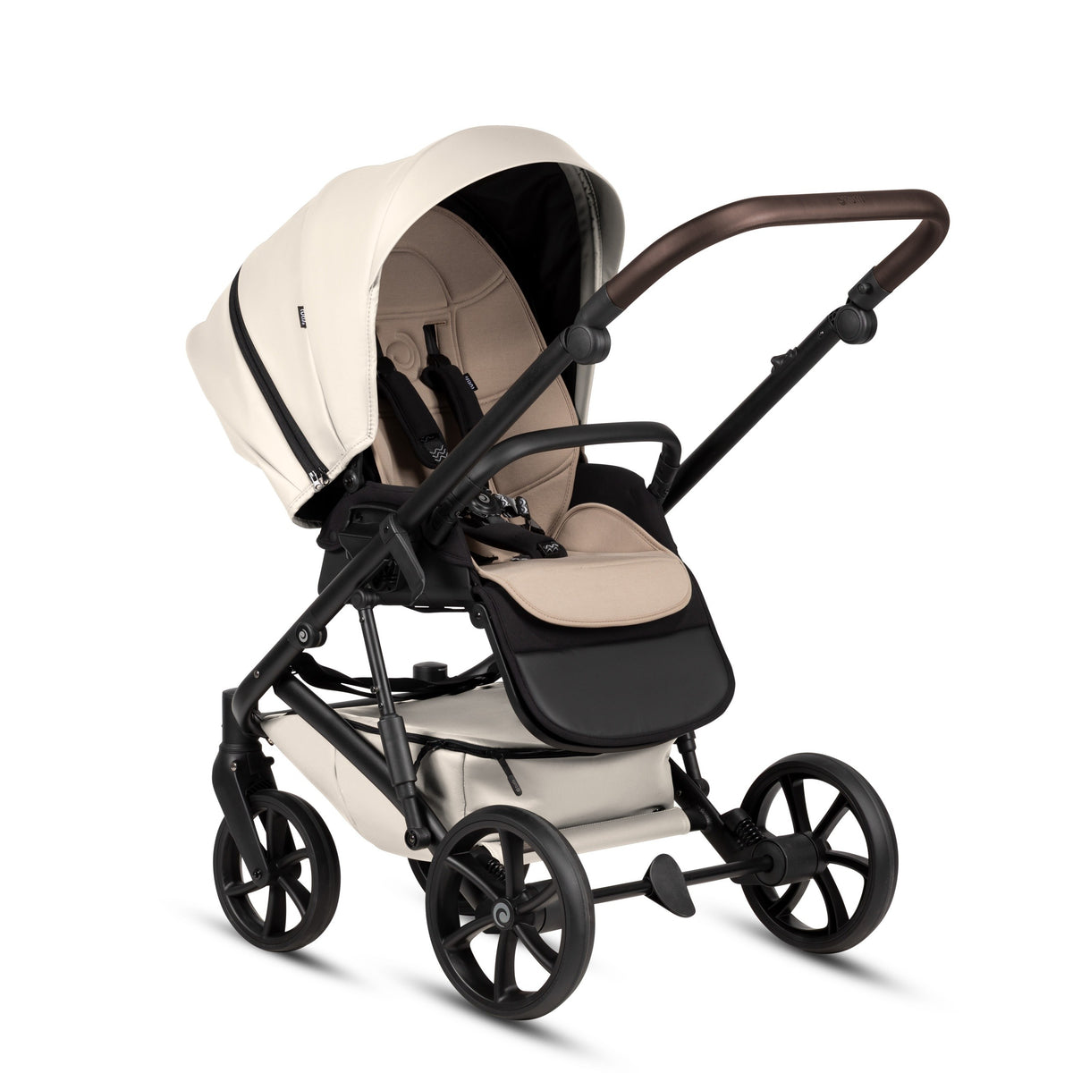 Tutis Viva 6+ Leather 2-in-1 Stroller - Vanilla