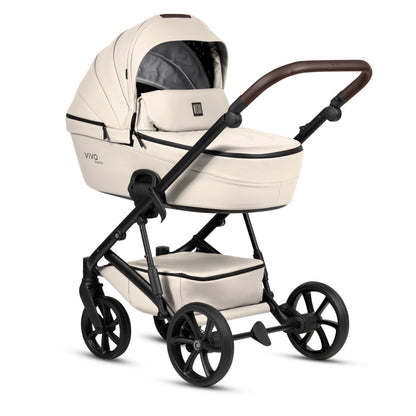 Tutis Viva 6+ Leather 2-in-1 Stroller - Vanilla
